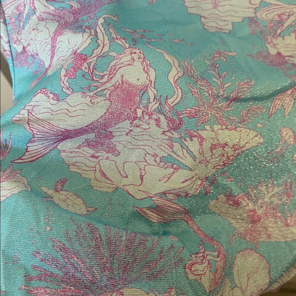 LoveShackFancy x Hurley Under the Sea Cropped Bomber Jacket Sz Sm - Picture 4 of 6